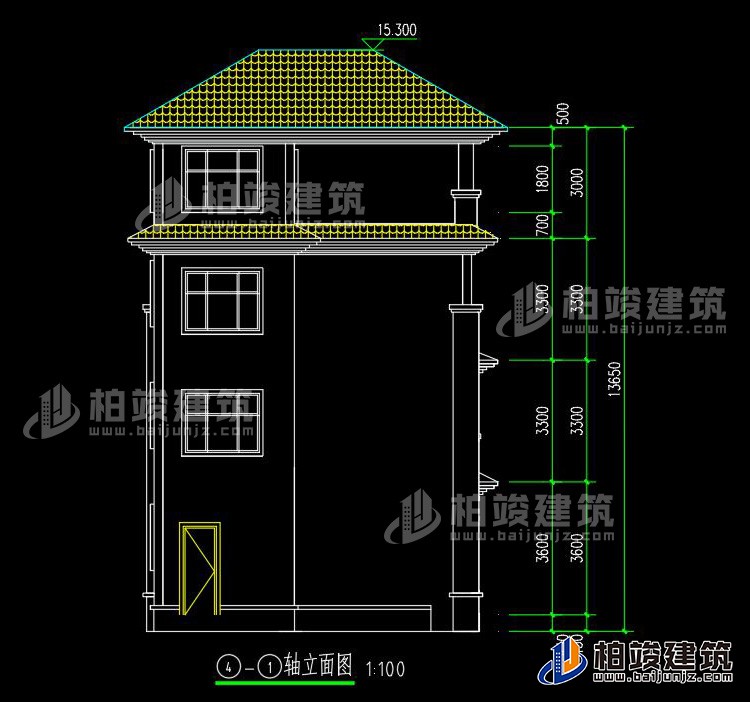 四层别墅图纸设计图 有地下室 造价40万BZ416-简欧风格